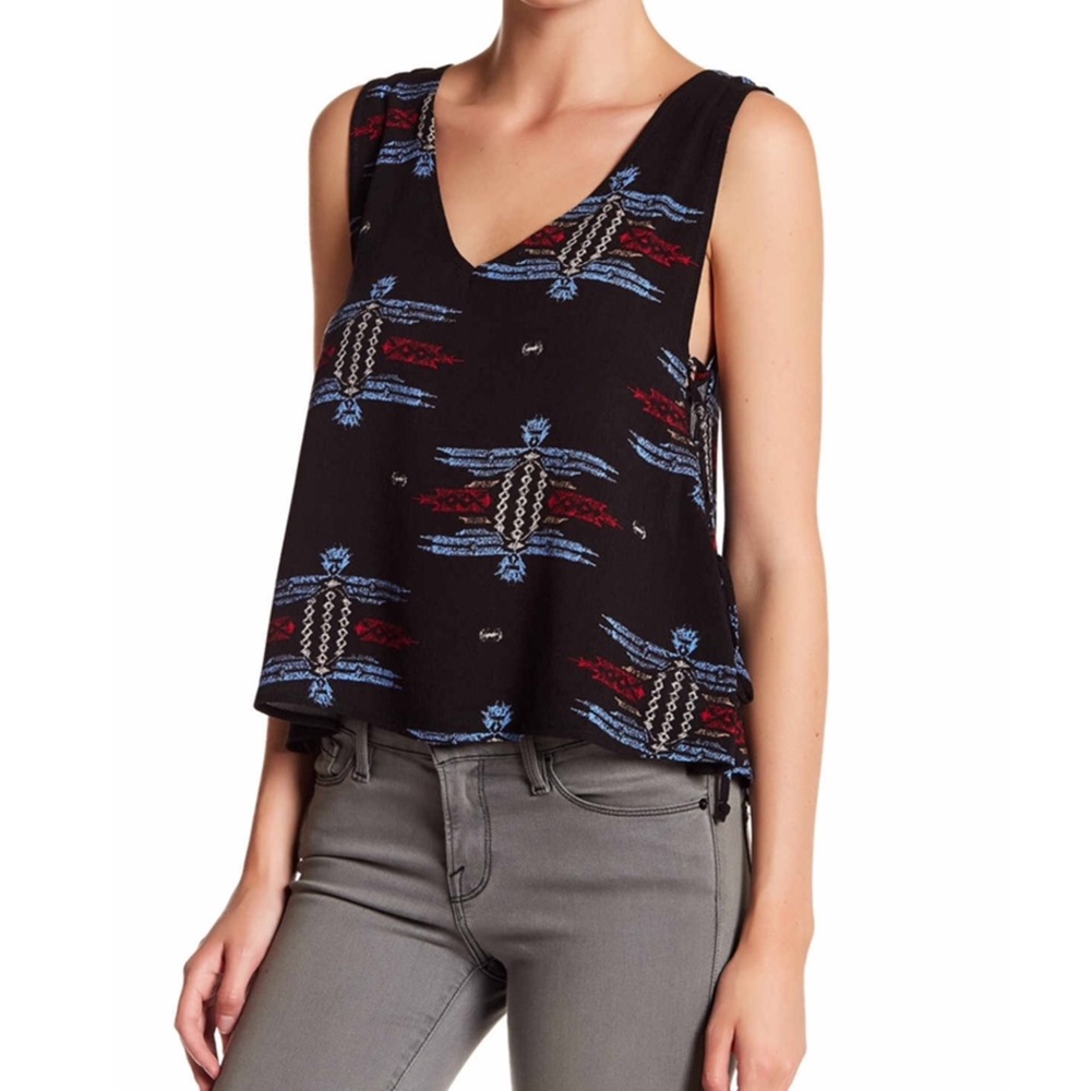 Lucy Love Printed Top in Black